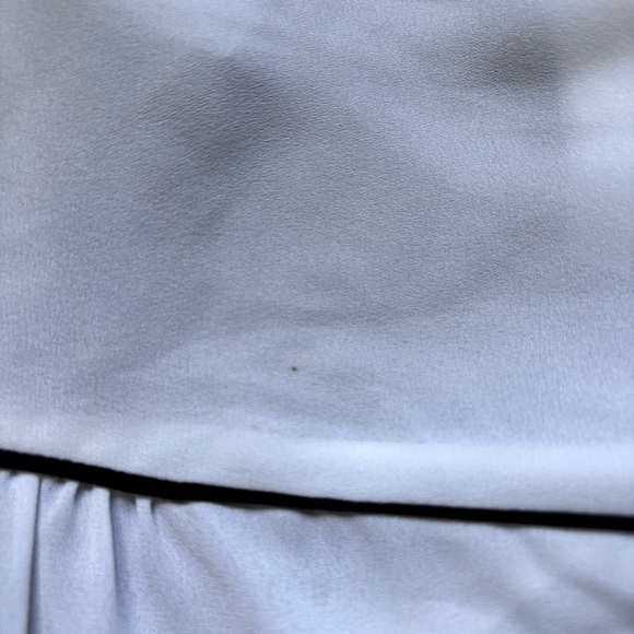 ⭐️⭐️⭐️Worthington NWT Womens Long Sleeve Soft Blouse Wht Blk Tipping size Large - Picture 9 of 10